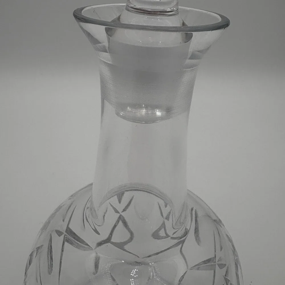 Vintage 24% Lead Crystal‎ Cut Glass Wine Decanter With Stopper 10